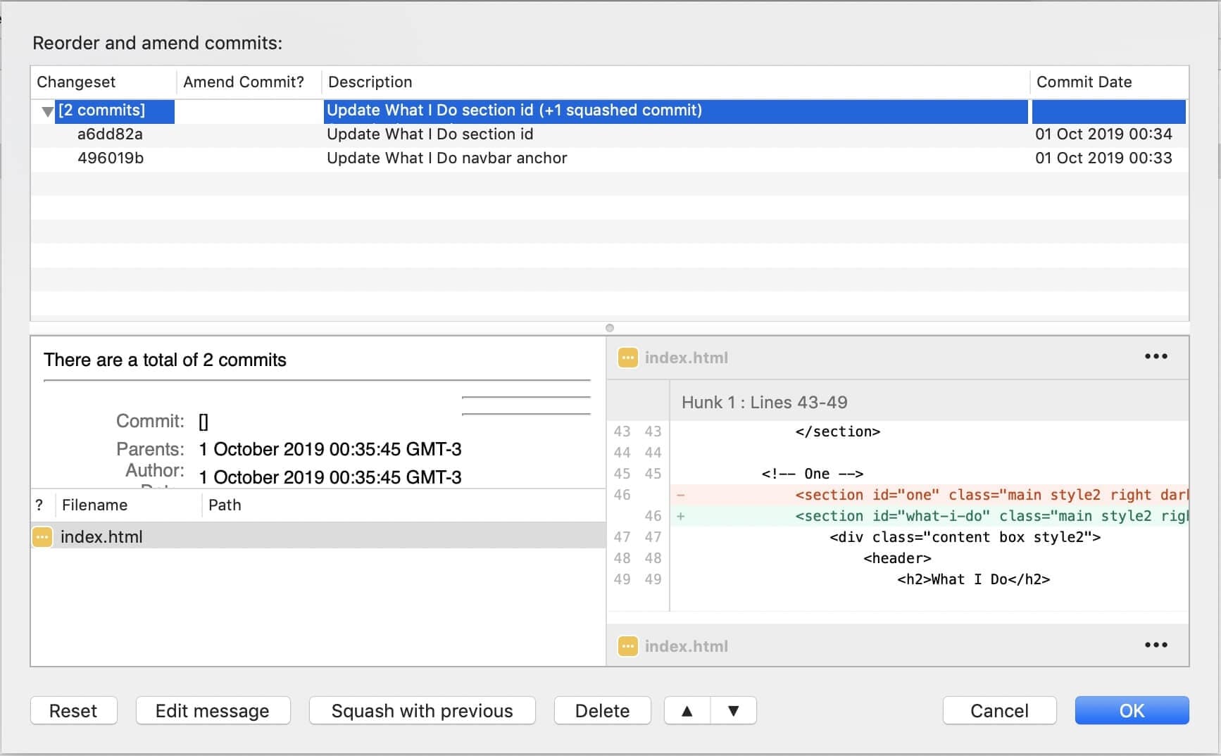 Sourcetree squash commits Sourcetree squash commits
