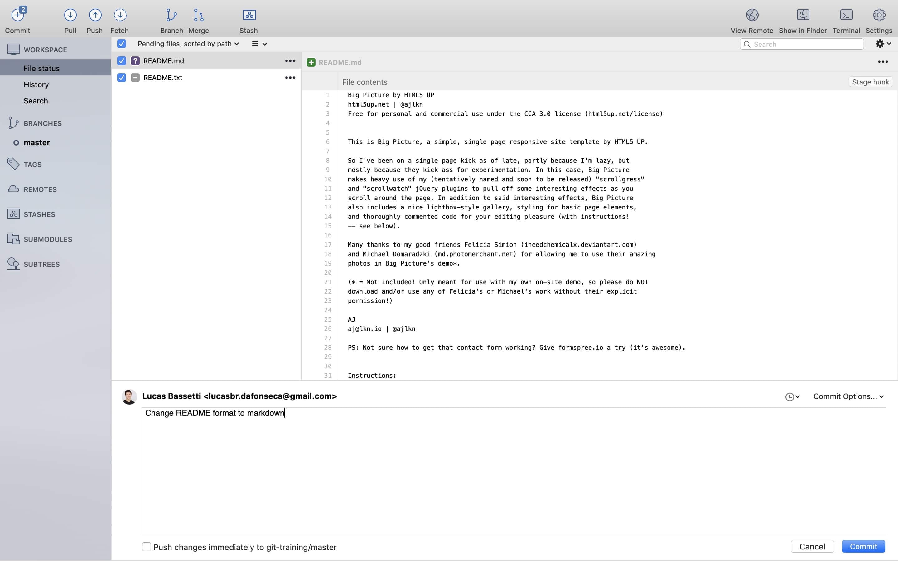 Sourcetree commit Sourcetree commit